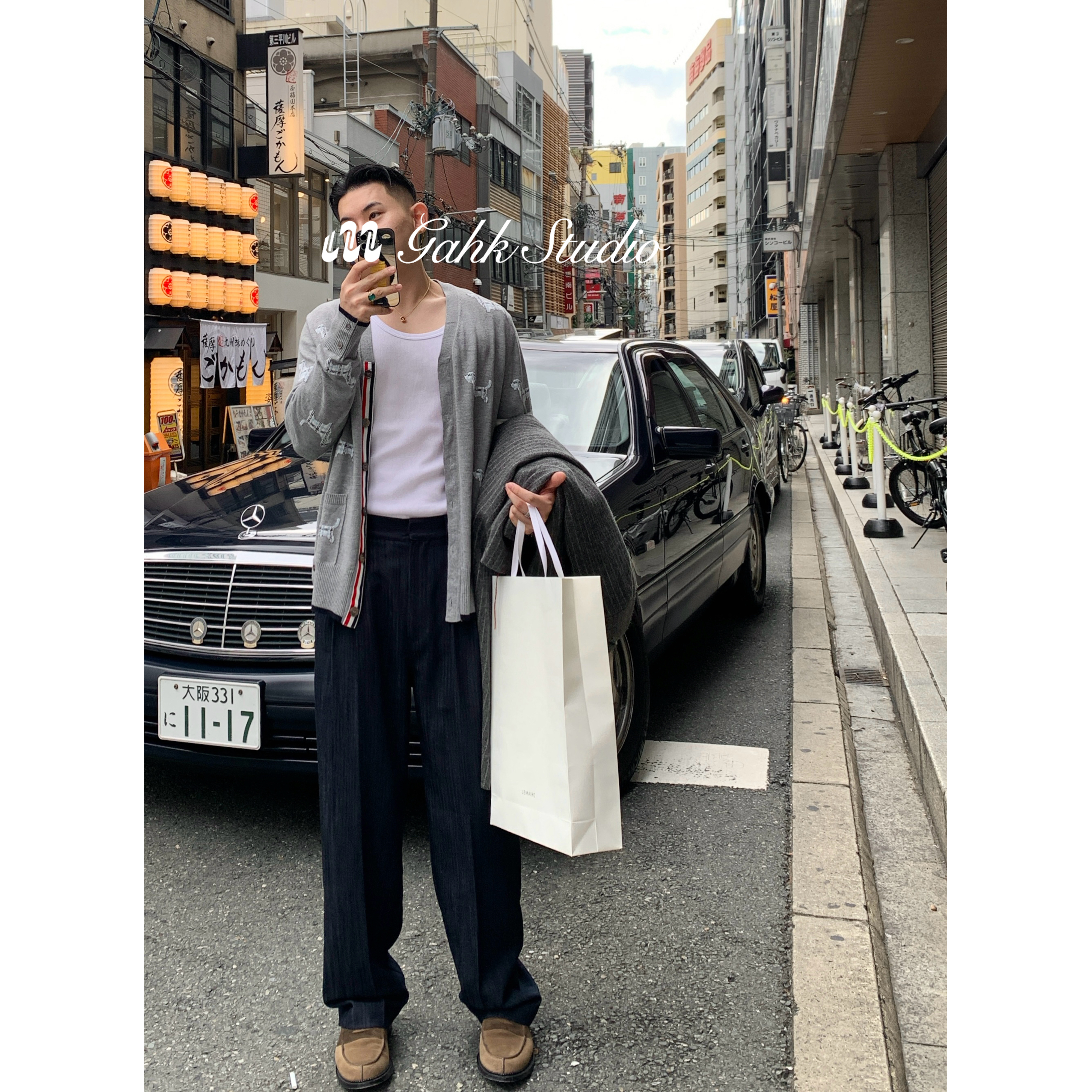 GAHKSTUDIO【新晋神裤】高级老钱风肌理感休闲西装长裤显瘦显腿长