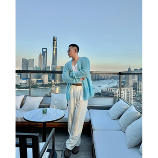 Magadeth 25秋冬款老钱风松弛感肌理感面料百搭显瘦西裤