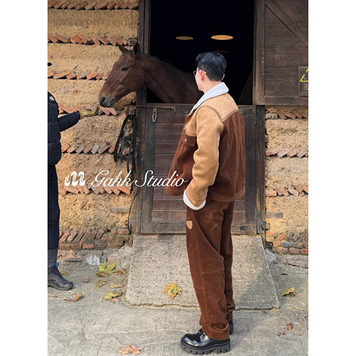 GAHKSTUDIO「滑雪系列」节日限定大秀秀款工装剪裁灯芯绒休闲长裤