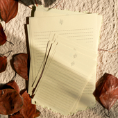 信笺纸 加厚100g质感散装 A4微黄水波纹理信纸A5 单面横线行距1cm