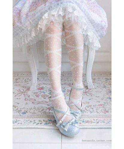 水玉点点洛丽塔过膝袜日系Lolita