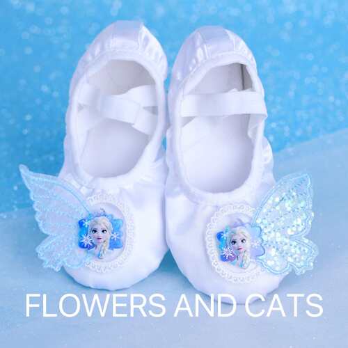 舞蹈鞋儿童白色软底练功女孩猫爪