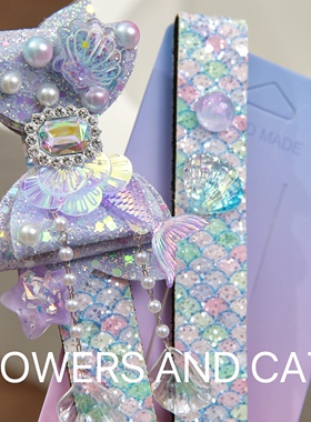 FlowersandCats女童魔术贴发带儿童女碎发贴刘海贴蝴蝶结公主海洋