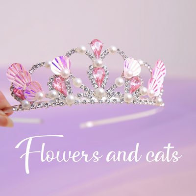 flowersandcats女童彩皇冠发箍