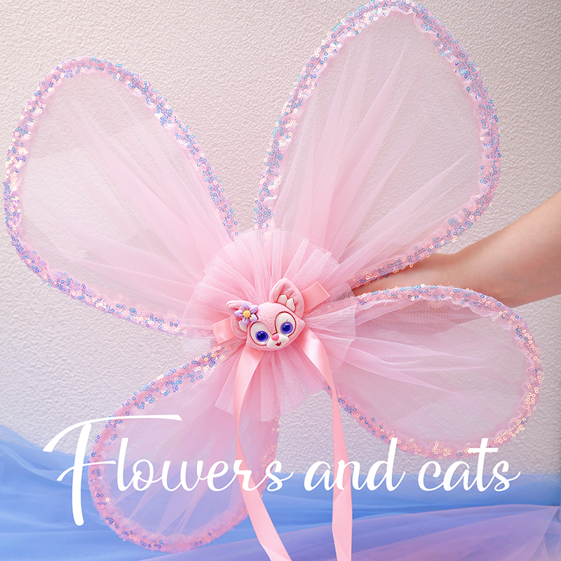 flowersandcats粉女童装扮翅膀