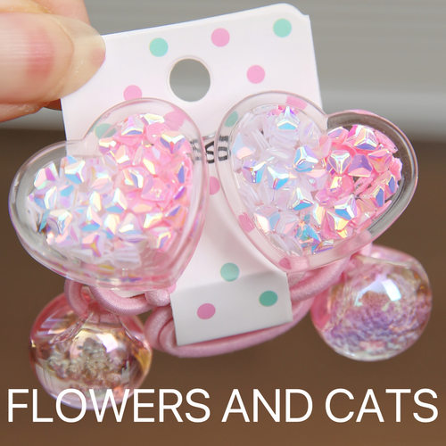 flowersandcats素色头绳女童发圈