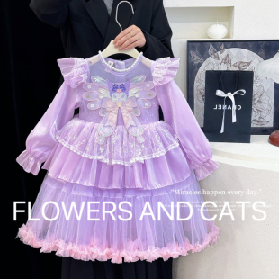 女童库洛米春款连衣裙洛丽塔公主裙子蓬蓬纱裙儿童生日礼服连衣裙