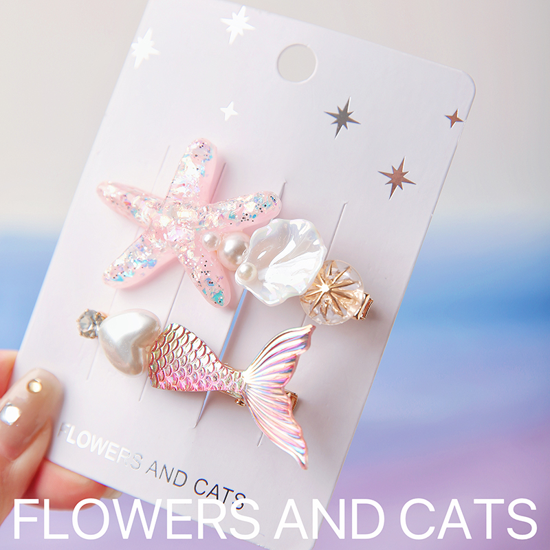 flowersandcats侧边夹公主女童