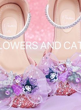 女童凉鞋女童凉鞋软底防滑平底爱莎紫色生日春夏新款软底礼物鞋子