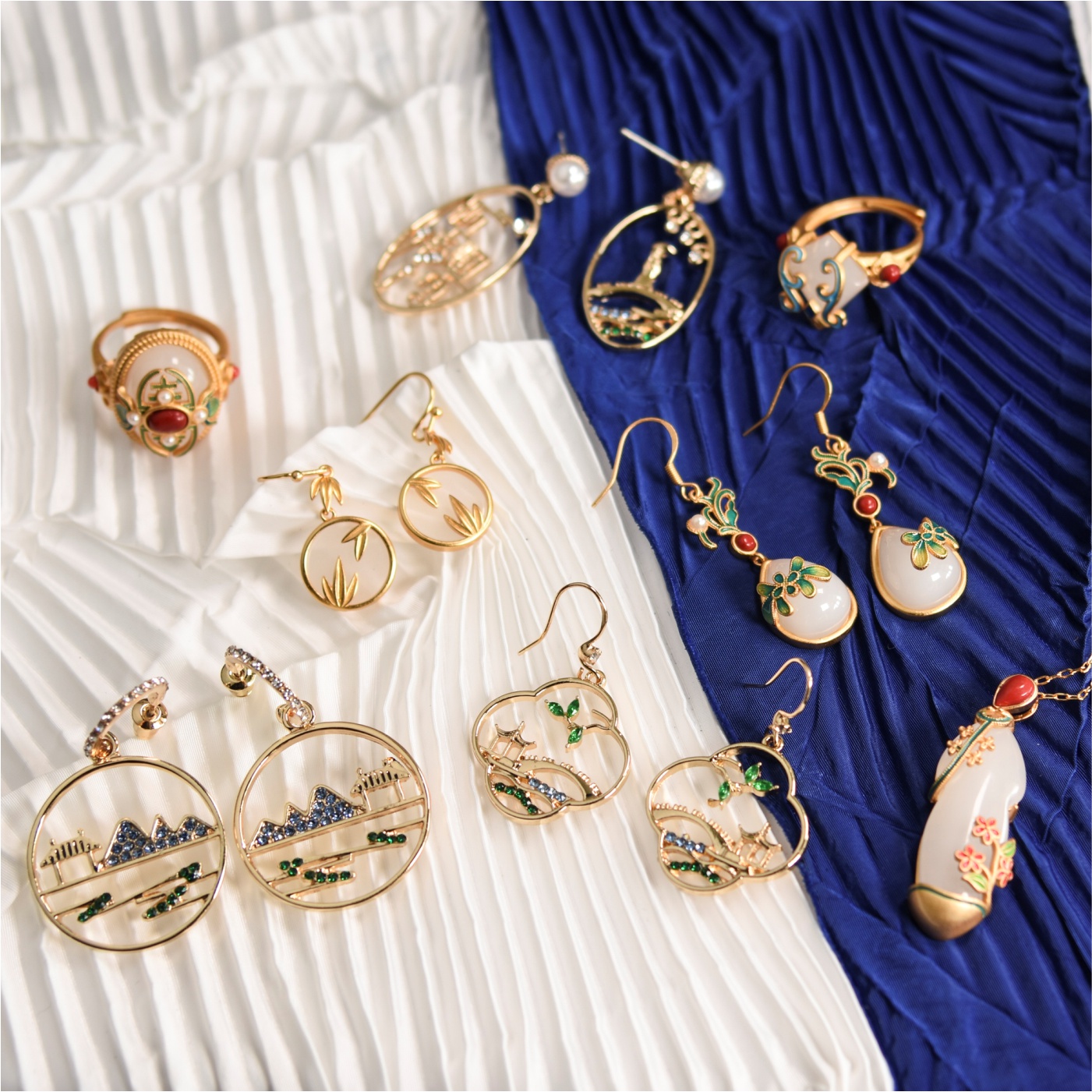 汉服戒指独特风项链耳环