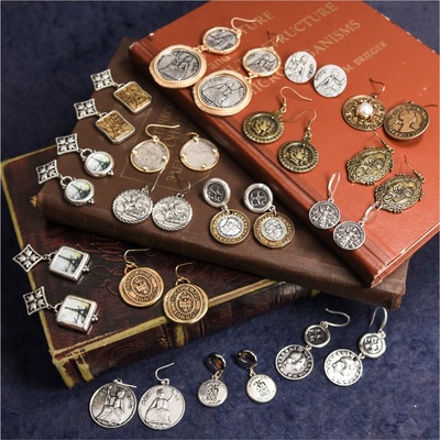 首饰人烟寒橘梧桐孤品中古耳环