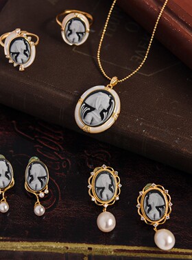 卡梅奥埃及艳后项链戒指