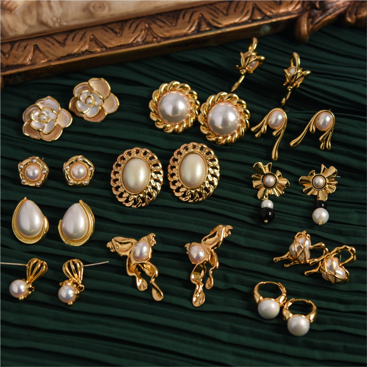 925银针复古巴洛克珍珠耳环