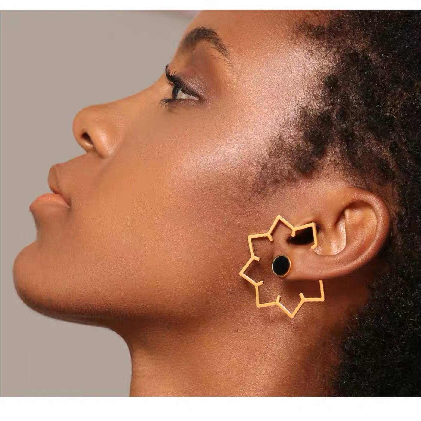 耳环复古气质欧美个性女铜镀金