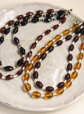 天朗气清，惠风和畅.原创水果硬糖果色项链锁骨链小众夏天度假风