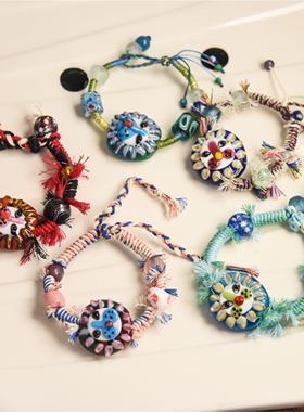 小狮子手链搭配老琉璃原创设计