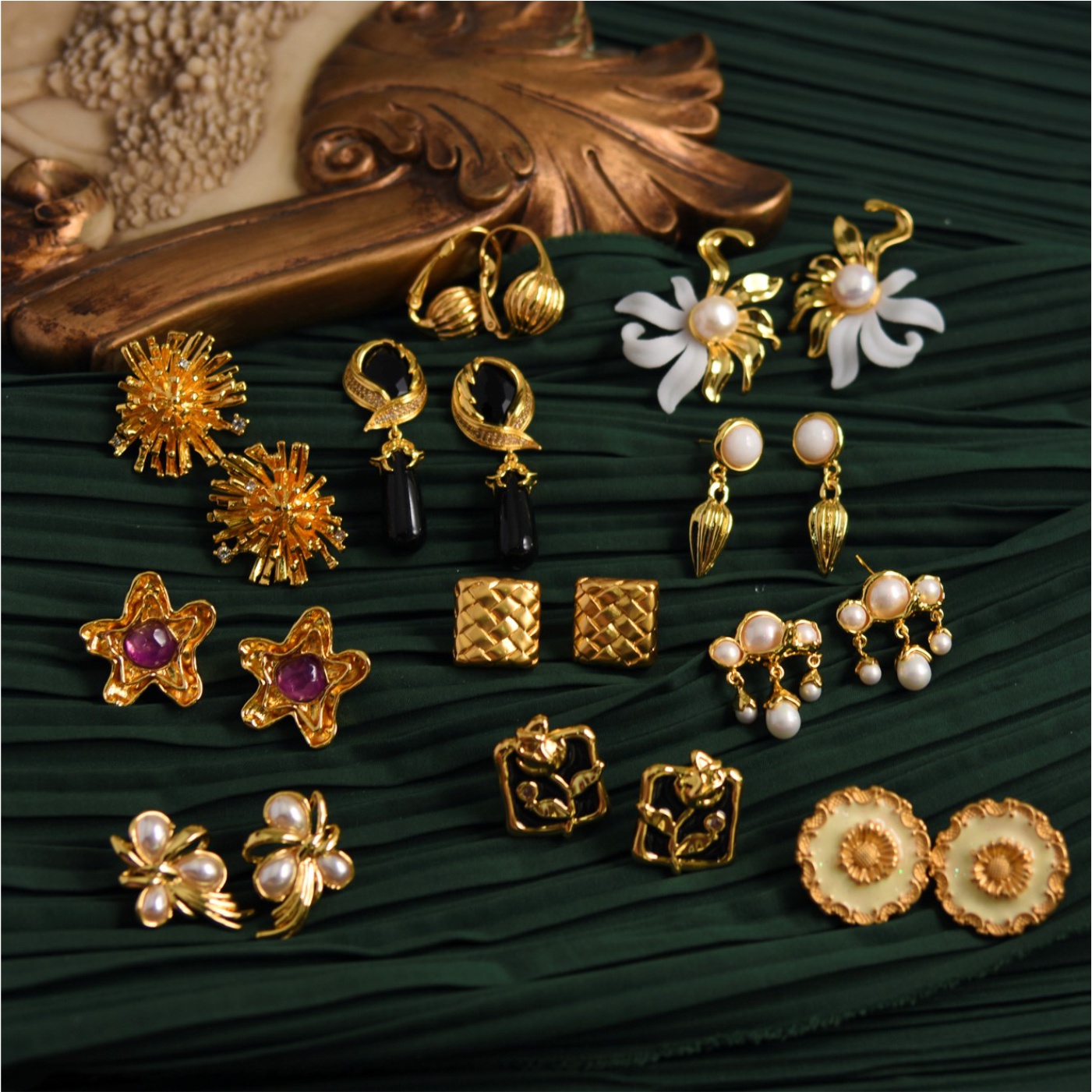 小众复古法式INS耳环中古