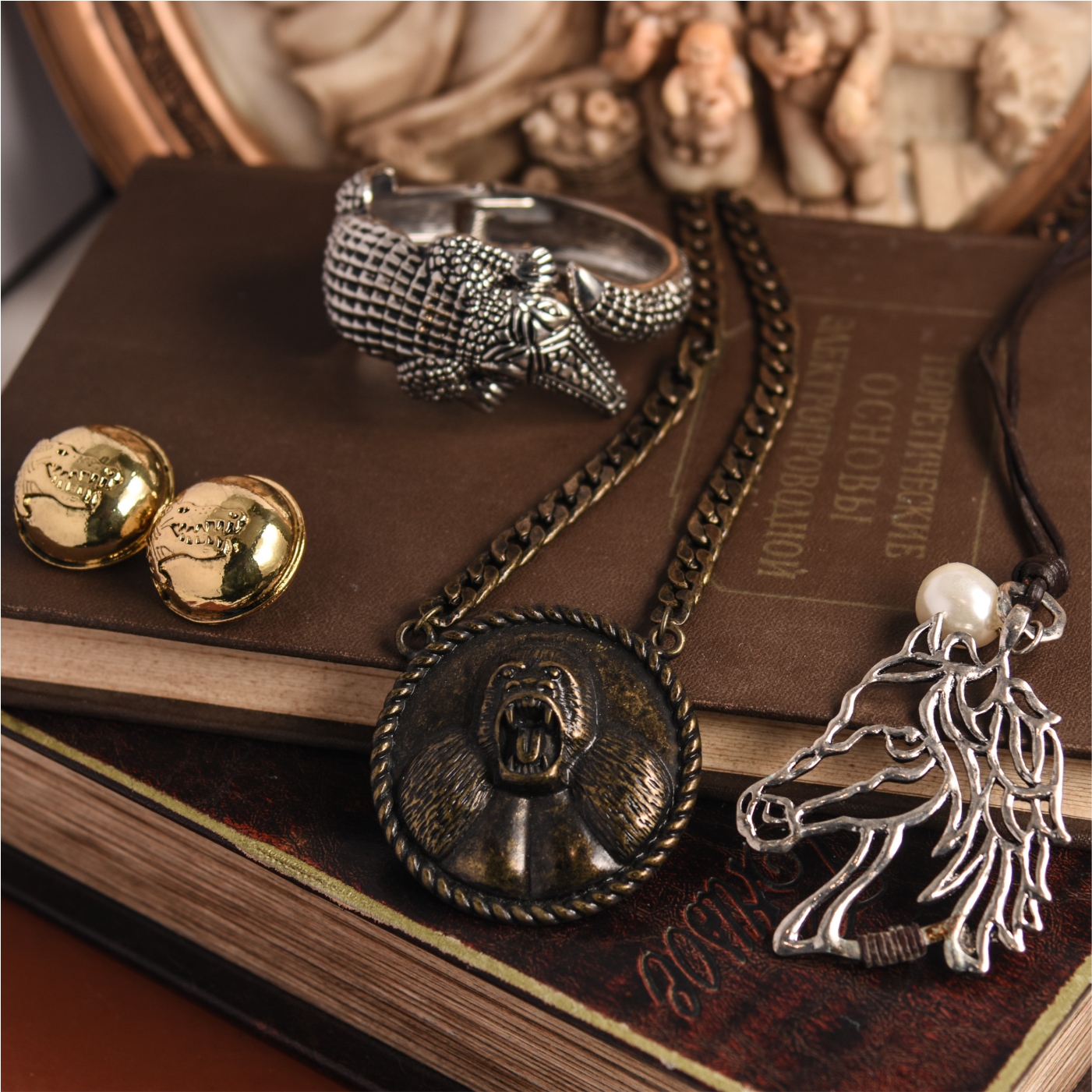 童趣动物均码鳄鱼猴子项链