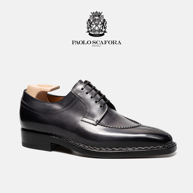 正装皮鞋强尼制靴意大利马臀皮