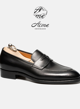 美勋ACME手工皮鞋男黑色乐福鞋商务休闲鞋日常通勤Marvel系列新款