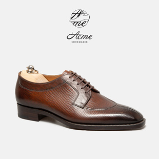 美勋ACME手工皮鞋男棕擦色德比鞋方头商务休闲CS楦Marvel系列新款