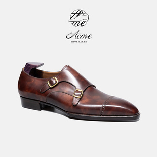 美勋ACME手工皮鞋男士商务休闲正装博物馆皮双搭扣孟克鞋新款现货
