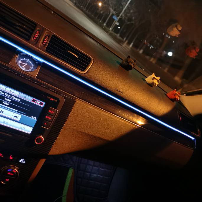 适用于CC新迈腾氛围灯B7B8帕萨特朗逸速派B6中控台凌渡无损气氛灯