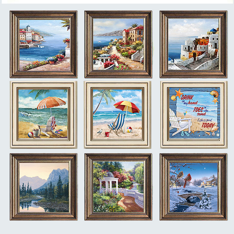 现代卫生间装饰画防水厕所画浴室洗手间瓷砖墙贴画厨房挂画免打孔