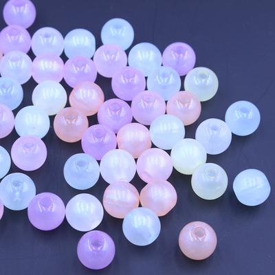 8-14mm星空人鱼姬圆珠树脂散珠子