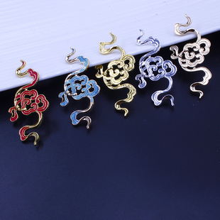 合金电泳保色双面飘带祥云配件材料diy古风汉服璎珞项圈发簪配件