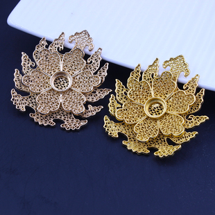 双层立体火焰花丝茉莉花 手工diy古风发簪配件发冠步摇汉服材料