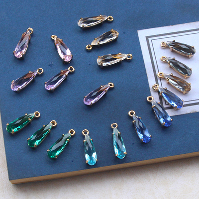 稀土玻璃5x15mm水滴吊坠手链配件