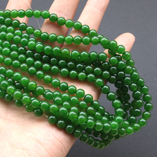 天然汉白石玉髓优化碧玉色散珠子diy半成品手工串项佛链手链圆珠