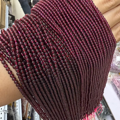 2mm3mm4mm天然石榴石小圆珠散珠
