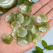 10个价24mm琉璃中孔立体荷叶古风手工DIY头饰品发簪材料配件