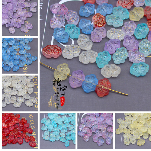 diy祥云琉璃簪子古风神棍