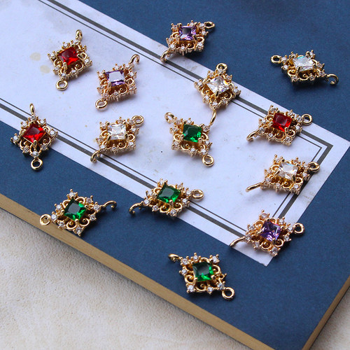 锆石镶稀土玻璃手工diy配件材料