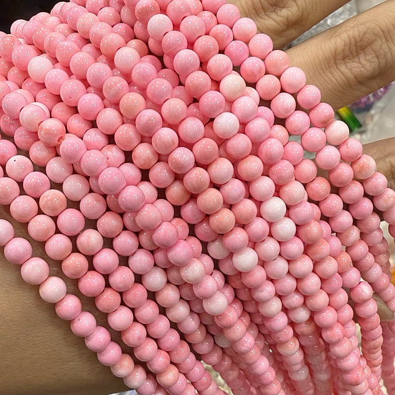 DIY天然优化女皇贝散珠胭脂粉串珠手链半成品 手工饰品配饰材料