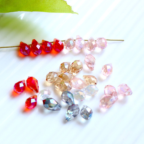 古风水滴形幻彩头饰材料包发簪