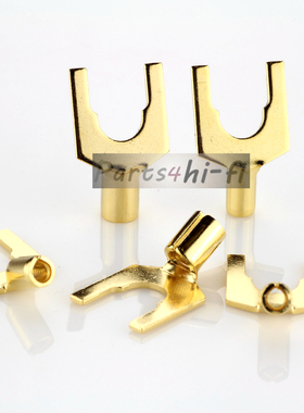 美国DH LABS无氧铜镀金Y型插/喇叭线端子(sp-10, sp-14两种规格）