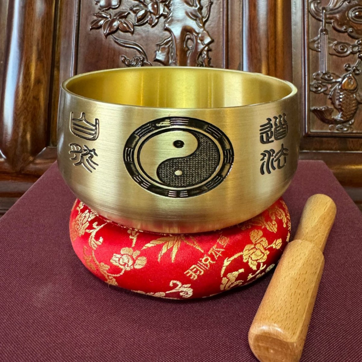 黄铜铜法罄钵颂钵家用佛音钵铜罄心经佛磬响铜钵盂静心乐器冥想