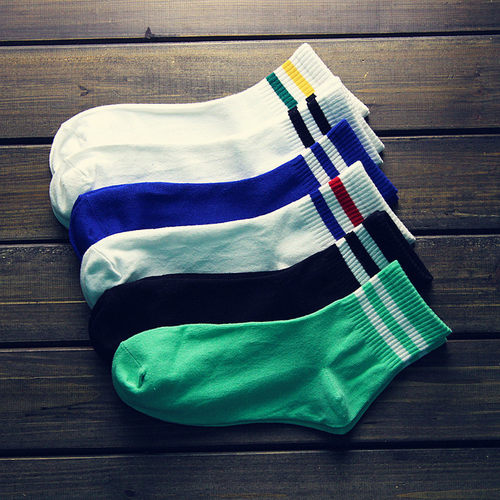 二条日系棒球情侣学院男女中筒袜