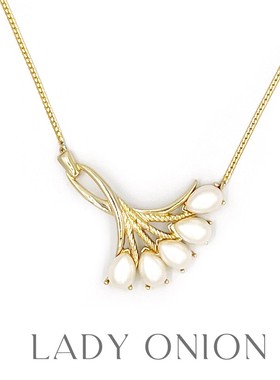 『定制限量款』孔雀珍珠项链 18K镀金 奢华优雅百搭翠法丽Trifari