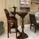美式 乡村复古实木吧台桌罗马柱厨房阳台靠窗客厅高脚纯原桌椅组合