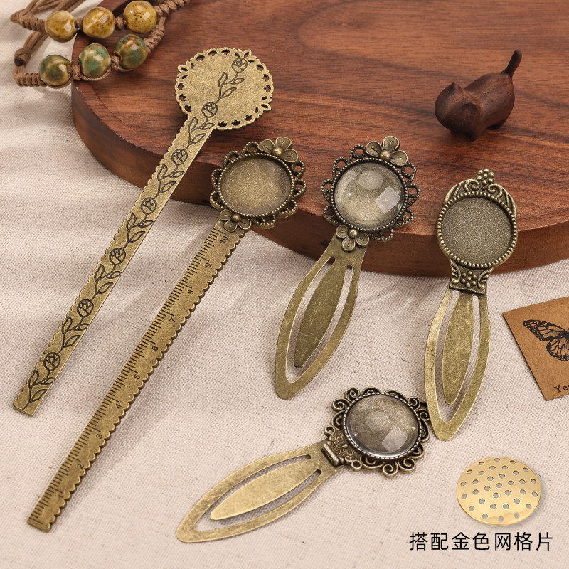 手工diy复古书签底座宝石水晶底托书签古铜精美书签信笺创意文具,饰品/流行首饰/时尚饰品新,其他DIY饰品配件,淘宝优惠券,粉丝福利购,淘宝优惠卷