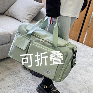 批发新款 大容量短途旅行袋干湿分离健身包游泳包手提行李包可折叠