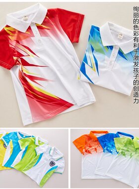 纯棉儿童夏装短袖学院p衫校服