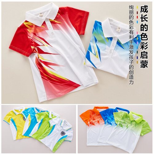 纯棉儿童夏装短袖学院p衫校服