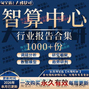 2026年 IDC 数据中心 行业报告 研究分析报告 市场分析报告
