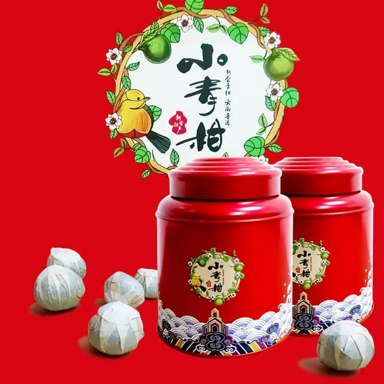 勐海柑普茶正宗新会生晒小青柑普洱茶10年宫廷普洱浓香型熟茶罐装